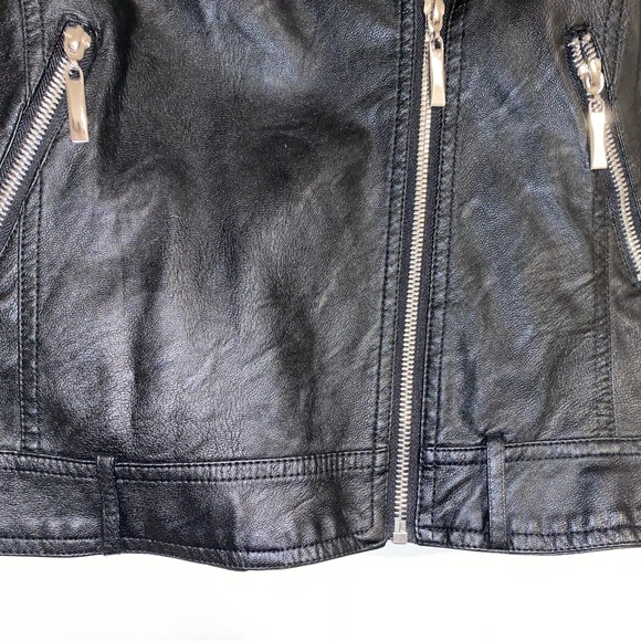 PARISIAN COLLECTION BLACK & WHITE LEATHER JACKET XL - Picture 6 of 8
